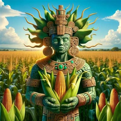  “The Maize God”  A Vibrant Spectacle of Ritual and Rebirth Through Pre-Columbian Hues!